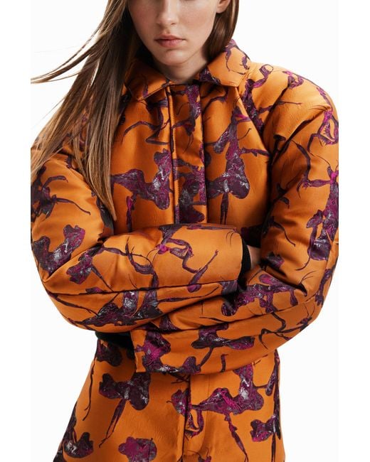 Desigual Red Maitrepierre Short Bomber Jacket, Polyester