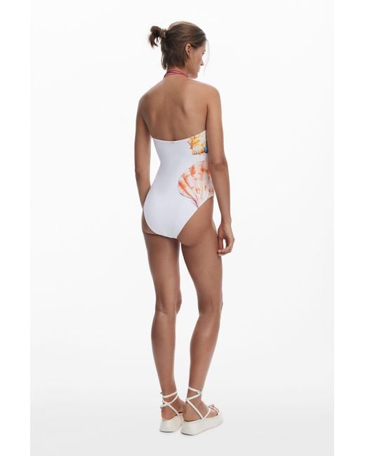 Desigual White Star Swimsuit Shells