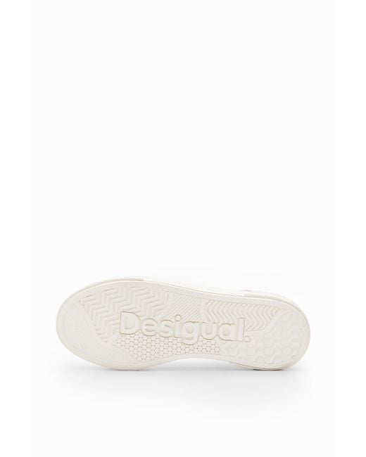 Desigual Pink Studded Platform Sneakers, Polyurethane