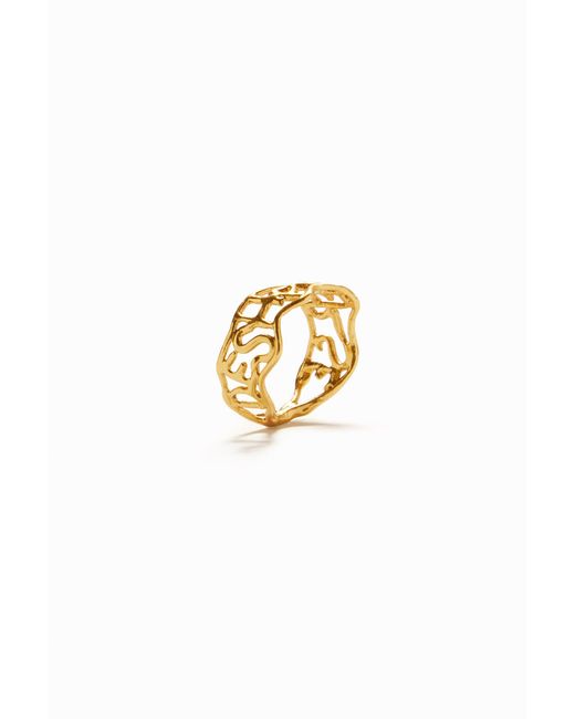 Desigual Metallic Zalio Plated Message Ring