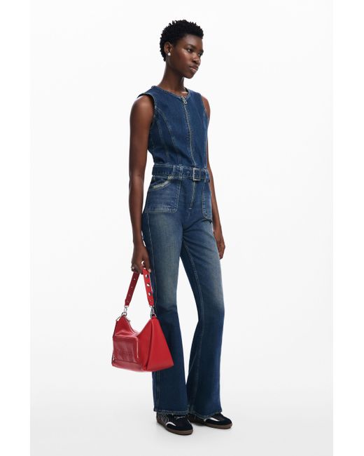 Desigual Midsize Floral Crossbody Bag in Blue