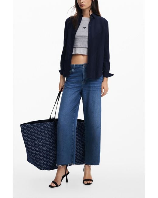 Desigual Blue Logo Shopper Bag