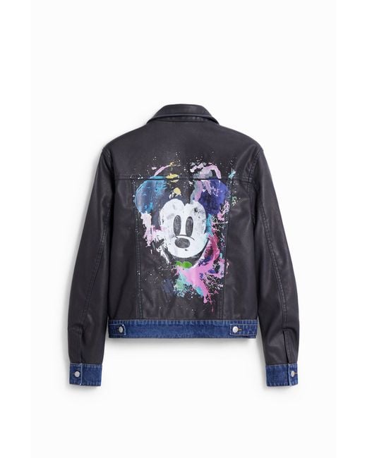 Desigual Blue Mickey Mouse Hybrid Jacket