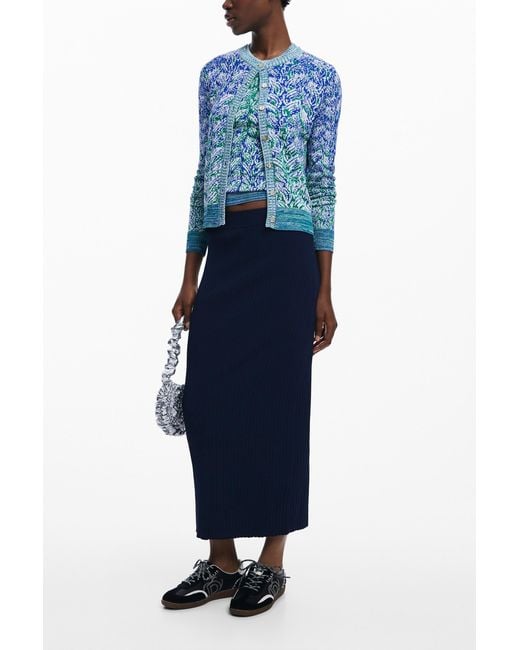 Desigual Blue Knit Cardigan