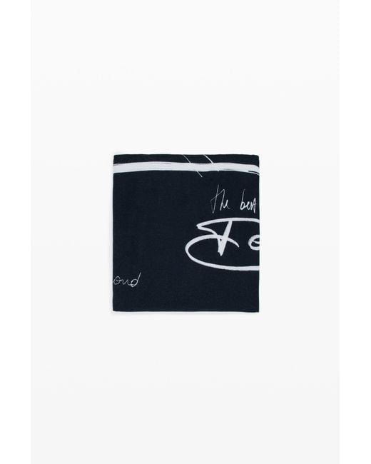 Desigual Black Foulard Lettering, Viscose