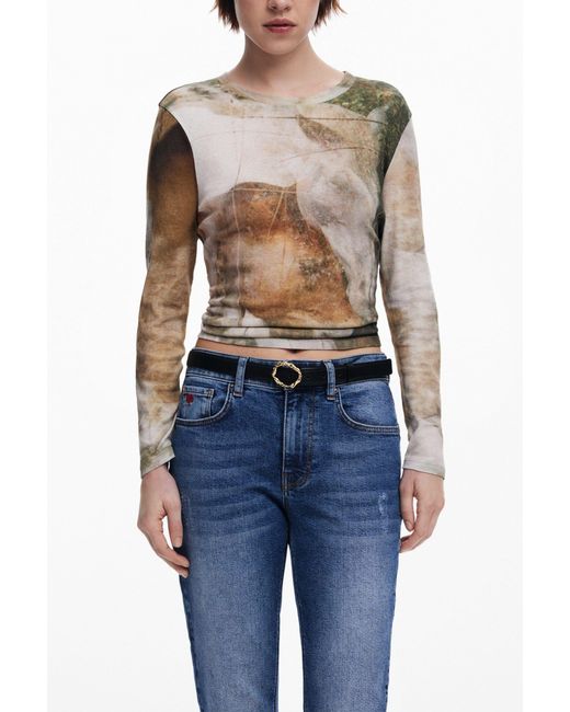 Desigual Black Leather Belt Zalio
