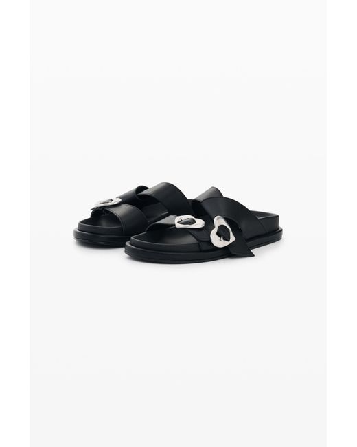 Desigual Black Sandalia Plataforma Corazón, Polyurethane