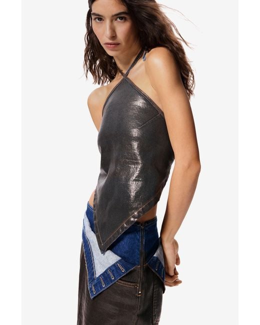 Desigual Black Midi Skirt Masha Popova, Cotton