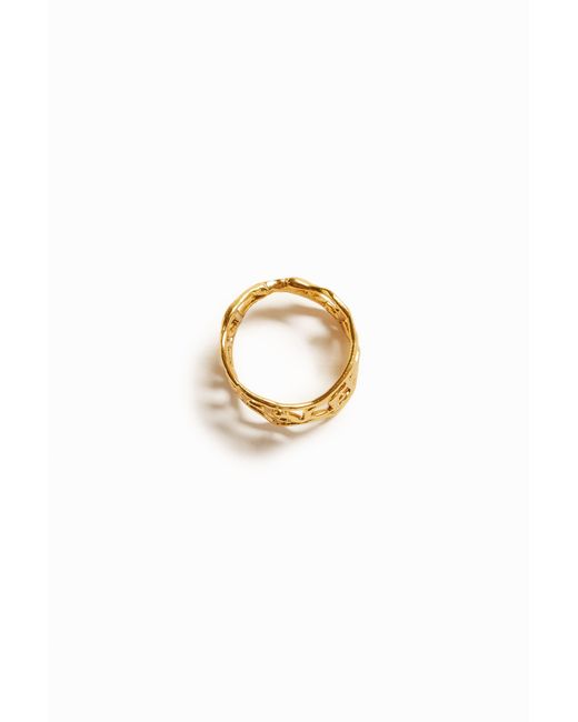 Desigual Metallic Zalio Plated Message Ring