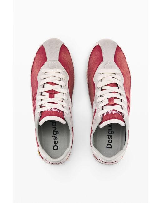 Desigual Red Retro Sports Sneakers