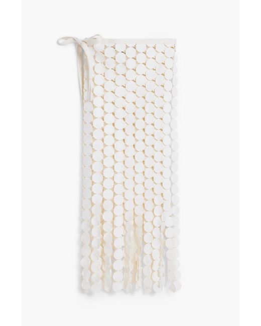 Desigual White Wrap Skirt, Polyester