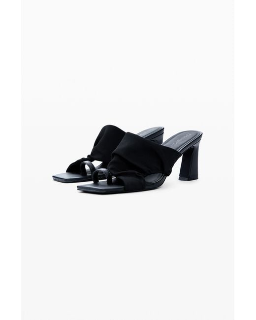 Desigual Black Cut-Out Sandal, Elastane