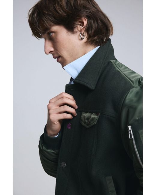 Desigual Green Bomber Jacket Cloth for men