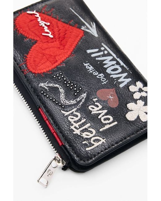 Desigual Medium Embroidered Wallet, Polyamide