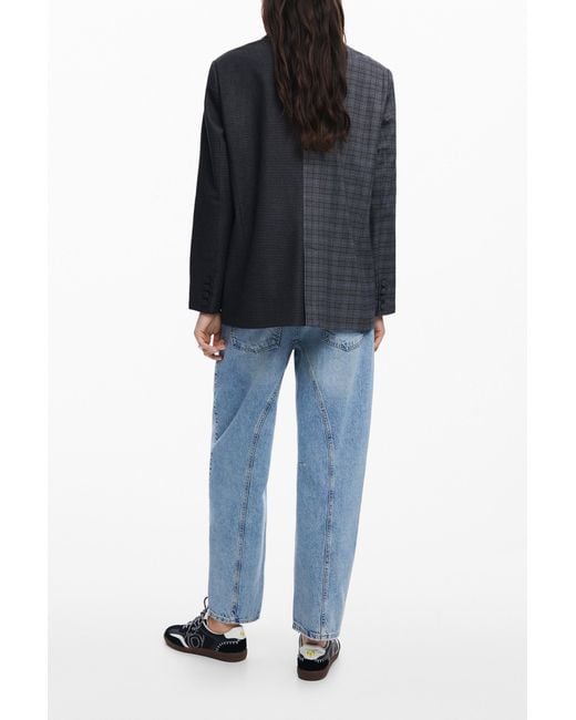 Desigual Blue Asymmetric Blazer
