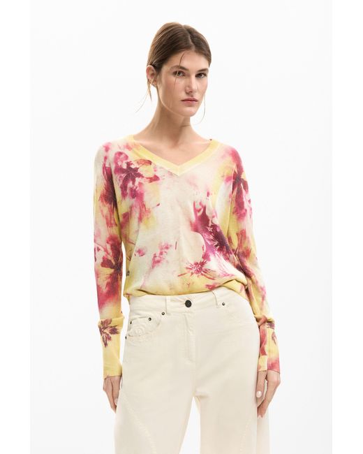 Desigual White Long Tie Trousers, Cotton