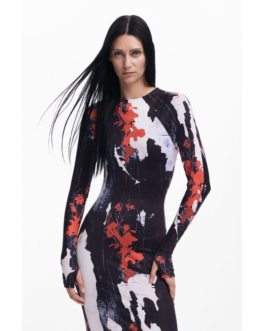 Robe Midi Imprimée Maitrepierre Desigual en coloris Blue