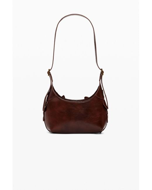 Desigual Brown Shiny Mini Floral Bag, Polyurethane