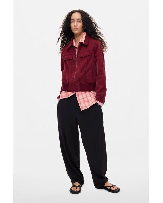 Desigual Red Jacket Leather Effect, Polyurethane