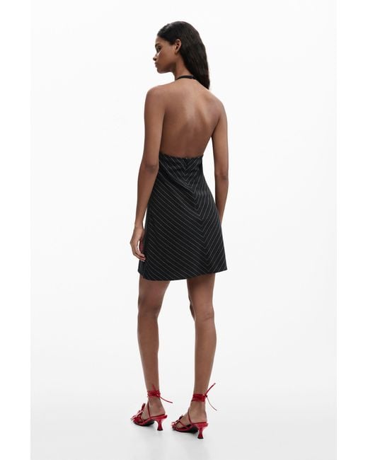 Desigual Black Mini Halter Dress