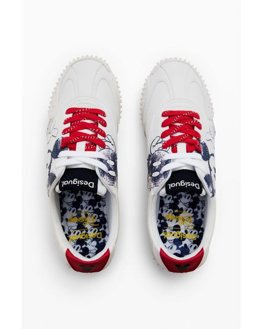 Desigual White Mickey Mouse Sneakers
