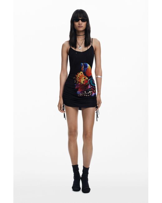 Desigual Black Kleid Entworfen Von Mr. Christian Lacroix