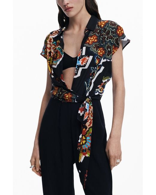 Desigual Blue Jumpsuit Designed By Mr. Christian Lacroix, Viscose