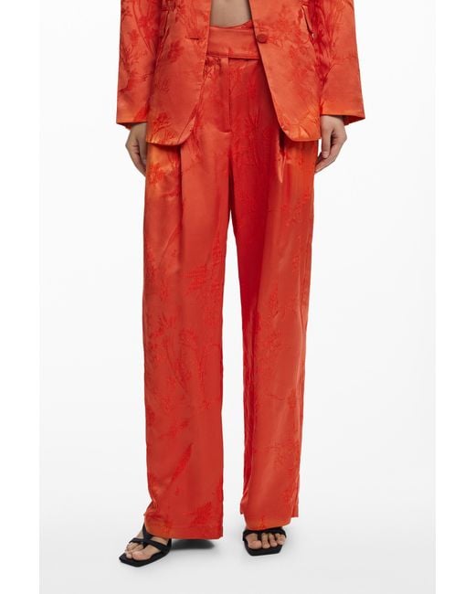 Desigual Embroidered Plain Long Pants