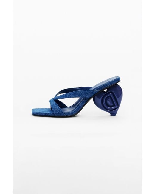 Zapatillas Denim Heel, Algodon, Azul Desigual de color Blue