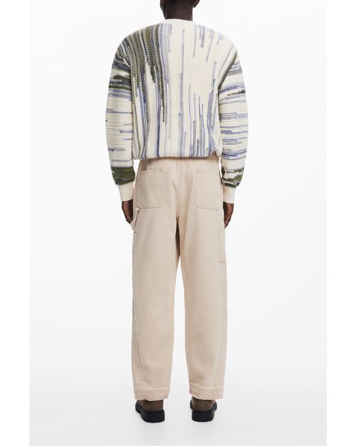 Desigual Natural Safari Cargo Pants, Cotton for men