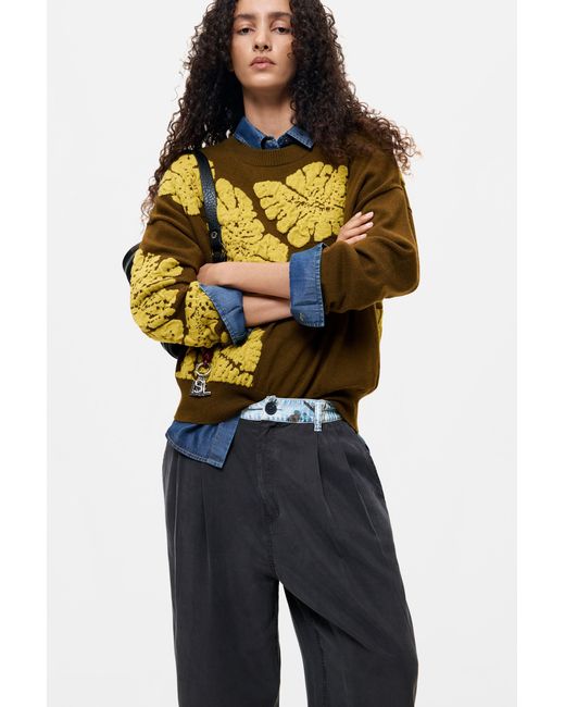 Desigual Black Straight Pants, Lyocell