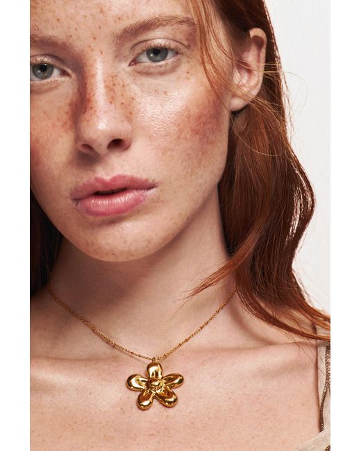 Desigual Metallic Small Flower Zalio Pendant