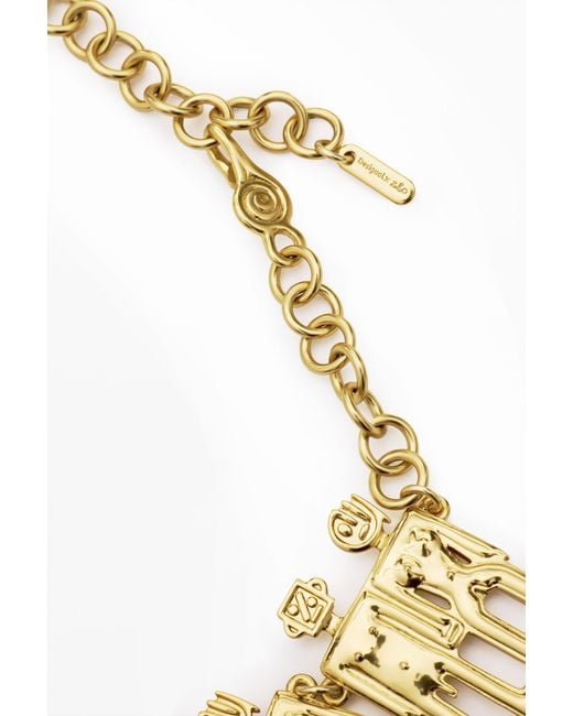 Desigual Metallic Long Robots Zalio Necklace