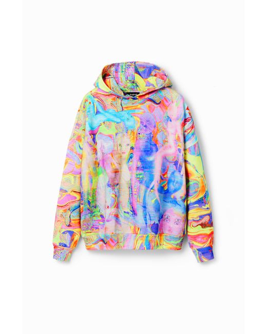 Desigual Multicolor María Escoté Oversize Spirits Hoodie, Cotton