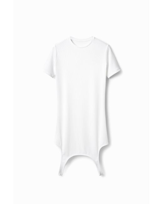 Desigual White Maitrepierre Multiposition T-shirt Dress