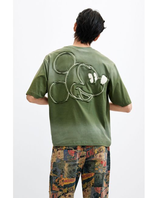 Desigual Green Printed Disney T-Shirt, Cotton for men