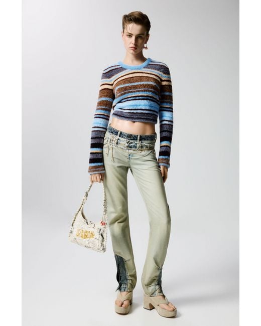 Sac Moyen Avec Lettrage, Femme, Coton, Blanc Desigual en coloris White