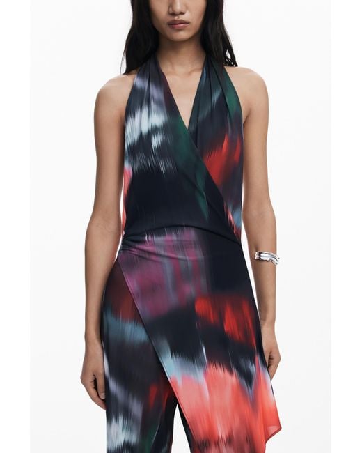Desigual Red Open-Back Jumpsuit, Polyester
