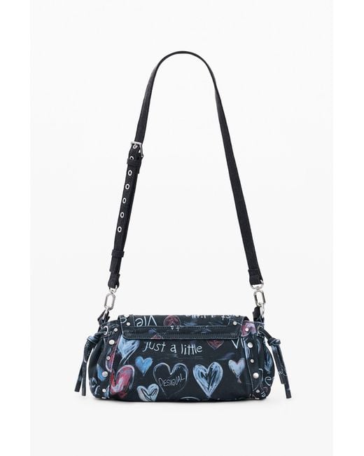 Desigual Blue Medium Graffiti Bag, Cotton