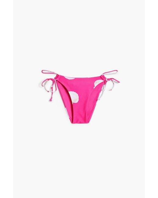Desigual Red Fuchsia Shell Bikini Bottoms