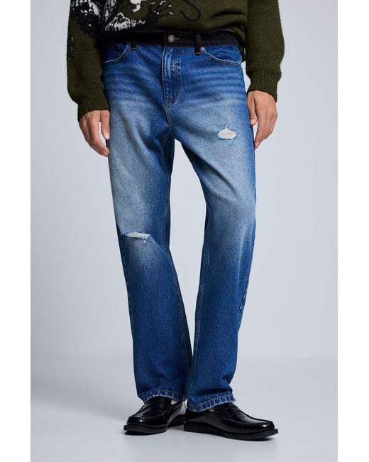Desigual Blue Double Waist Jeans, Cotton for men