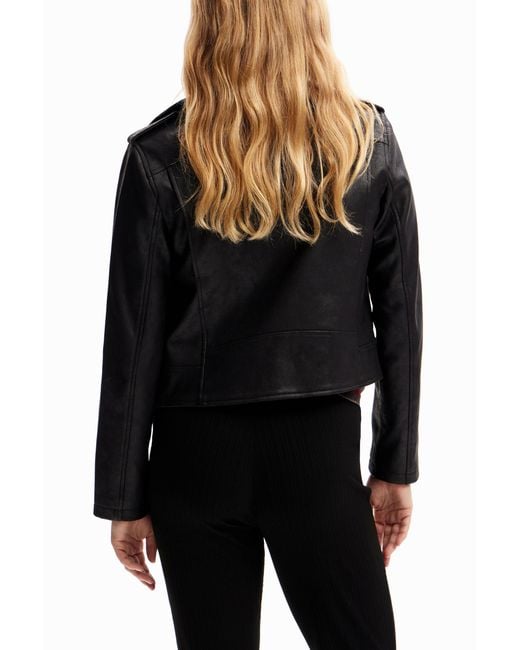 Desigual Black Slim Biker Jacket