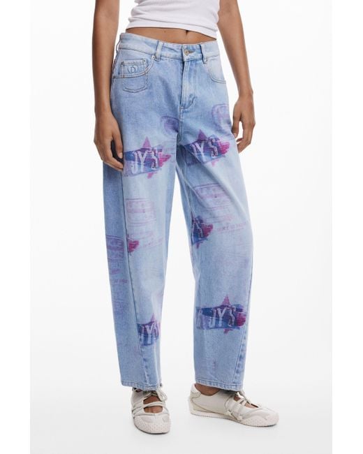 Desigual Blue Balloon Collage Jeans