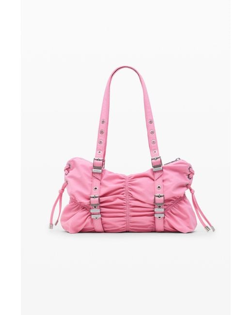 Desigual Pink Medium Nylon Bag With Buckles