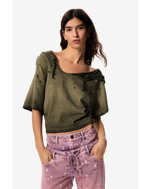 Desigual Red Jeans Masha Popova, Cotton