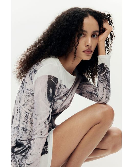 Desigual Black Printed Collage Dress, Polyester