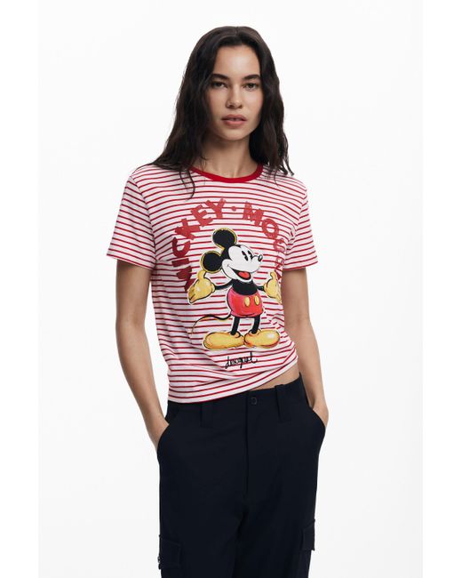 Desigual Red Mickey Mouse T-Shirt