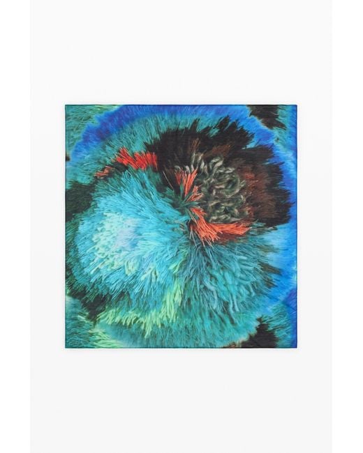 Desigual Blue Printed Lacroix Scarf