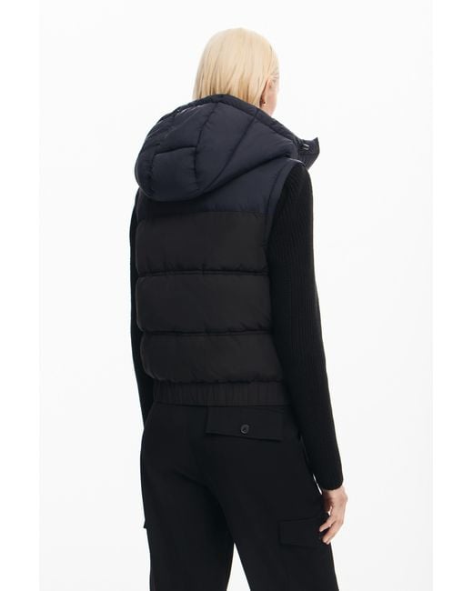 Desigual Black Combined Padded Vest
