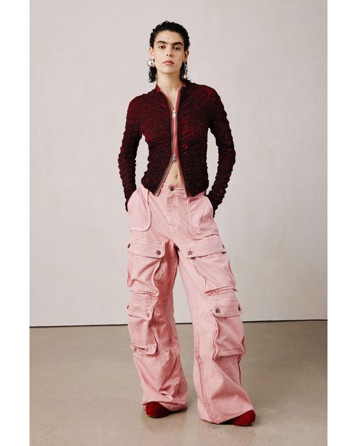 Desigual Pink Studio Cargo Long Pants, Cotton